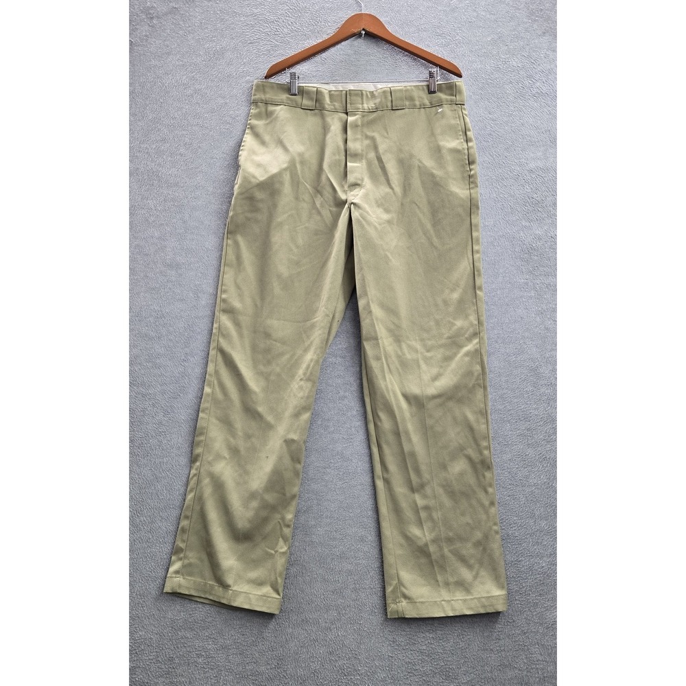 Dickies‎ Men Pants 38X32 Khaki Khakis Twill 874 Work Pants Button Original Fit